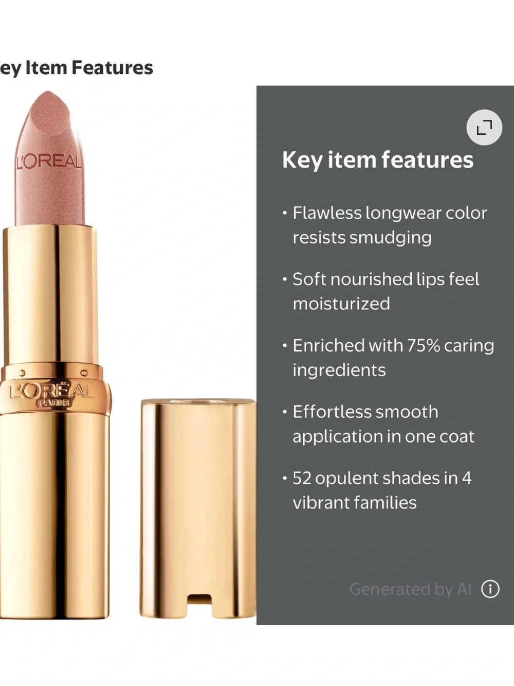 L’Oréal Colour Riche Lipstick 799 Caramel Latte – Discontinued Nude Shade